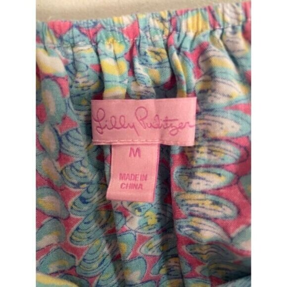 Lilly Pulitzer Kalen Multi Clam Jam Flounce Ruffle Faux Wrap Dress Medium - Picture 8 of 8